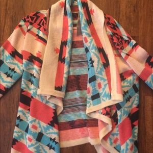 Aztec print cardigan